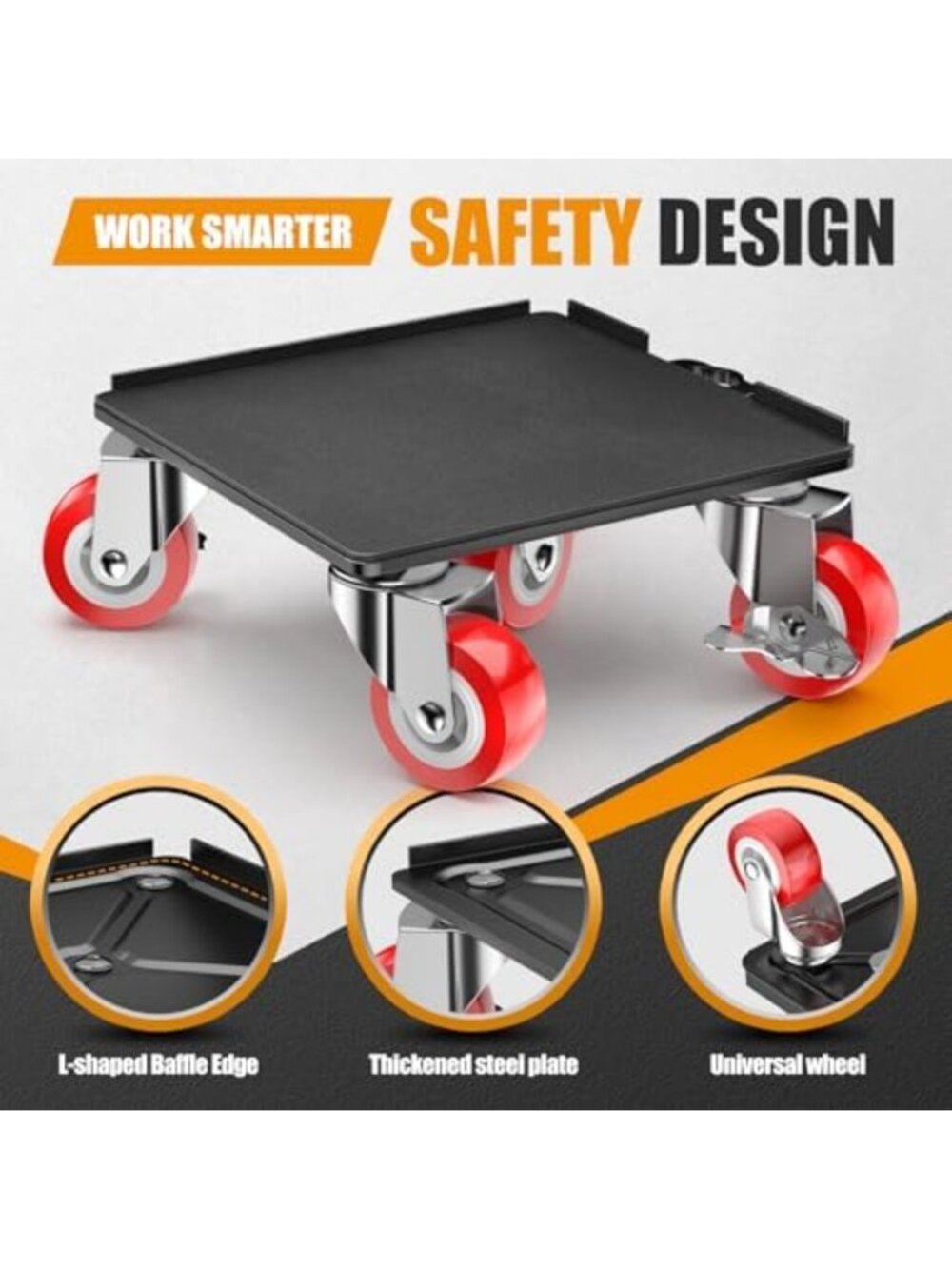 Heavy-Duty Furniture Dolly - 1000LBS Capacity, Rolling Movers with Wheels - Picture 4 of 6